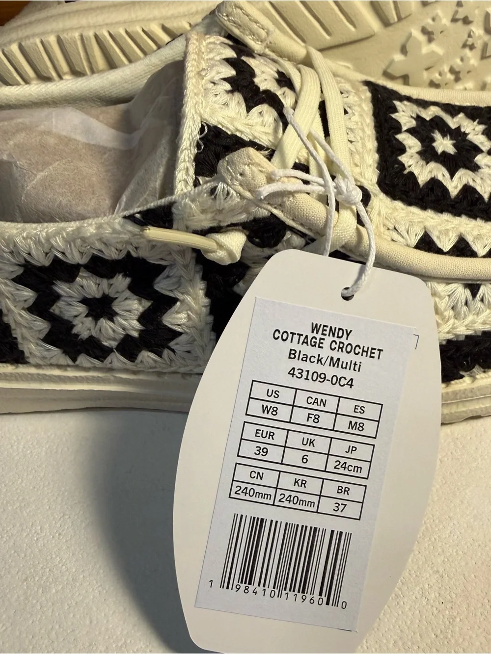 Hey Dude crochet upper